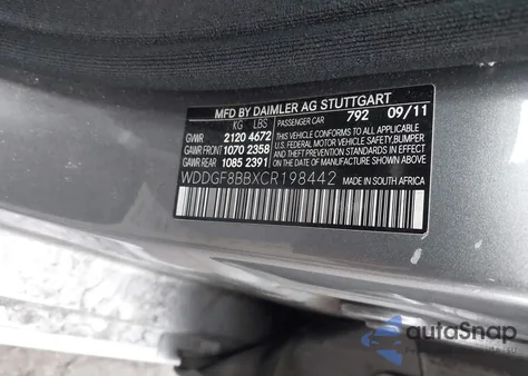 2012 Mercedes-Benz C 300 Luxury 4Matic/Sport 4Matic from USA, damaged, VIN WDDGF8BBXCR198442